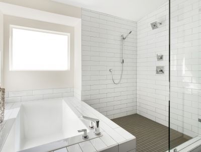 Large Format Tiles in Shower Area