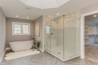Walk-in Shower with Frameless Glass Door